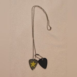 Guitar Pic Necklace On Dog Chain